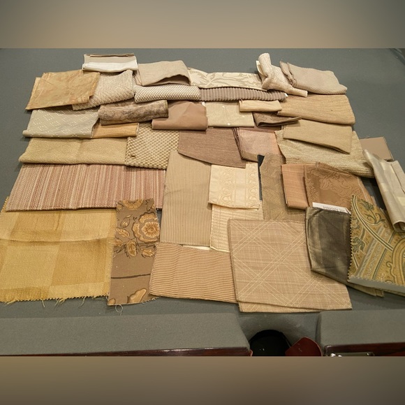 Designer Upholstery Fabric Sample swatches lot of 37 various patterns & textures - Picture 5 of 6